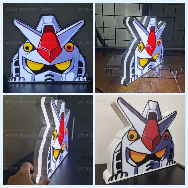 Gundam Glow: 3D LED Nightlight & Wall Decor