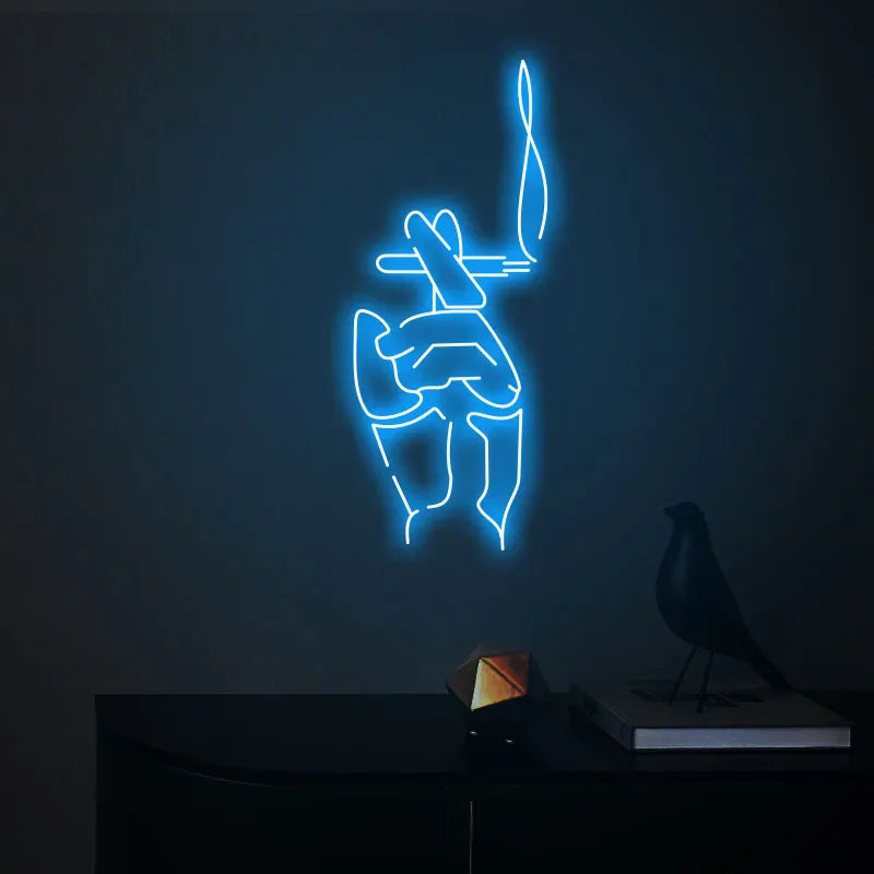 Smokin' Vibes Neon Sign - Pink LED Wall Art
