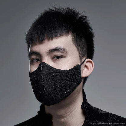 Gothic Royal Embellished Mesh Mask