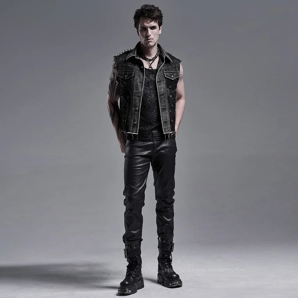 Decayed Streetwear Denim Vest for Aficionados