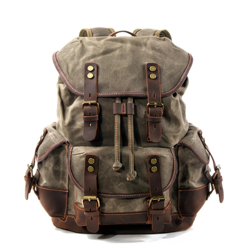 Cotton Oil Wax Canvas Backpack