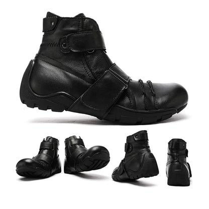 Genuine Leather Punk Boots Handmade