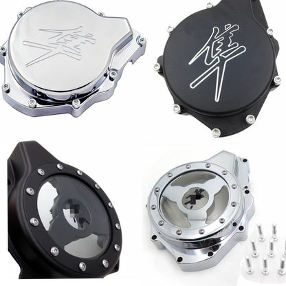 Suzuki GSX1300R Blue LED Clutch Cover - See-Through