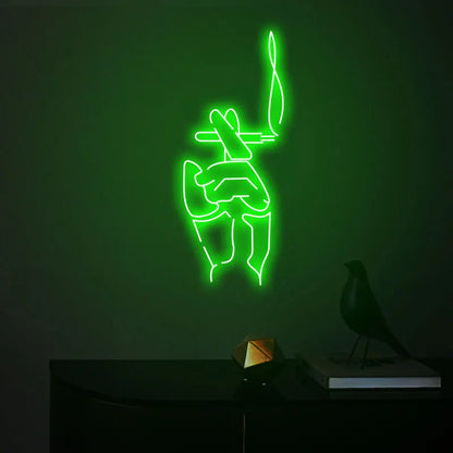 Smokin' Vibes Neon Sign - Pink LED Wall Art
