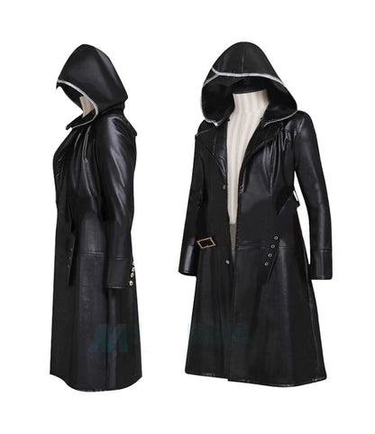 Black Leather Coat Hidden Blade costume