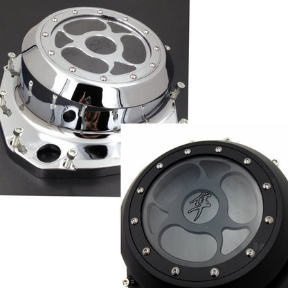 Suzuki GSX1300R Blue LED Clutch Cover - See-Through