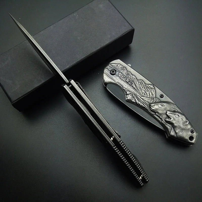 Polar Bear Stonewash Tactical Folding Knife