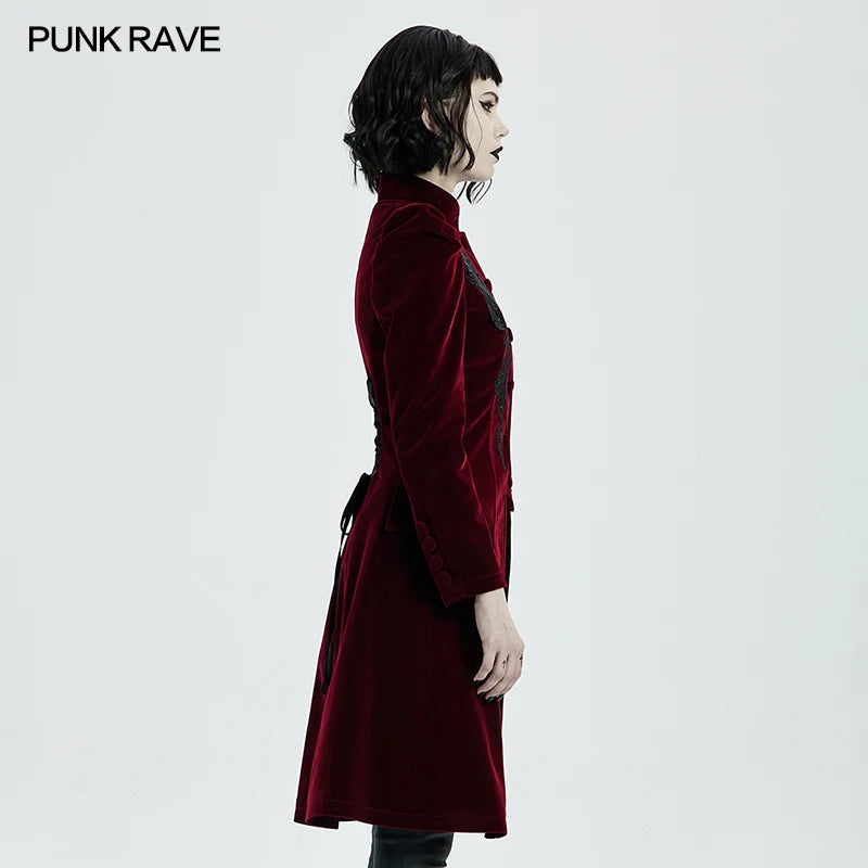 Gothic Mid Length Coat Gorgeous Retro