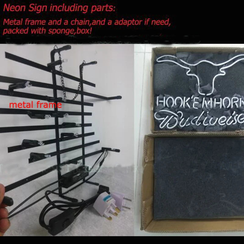 Custom Neon Tattoo Sign - Handmade Glass Light