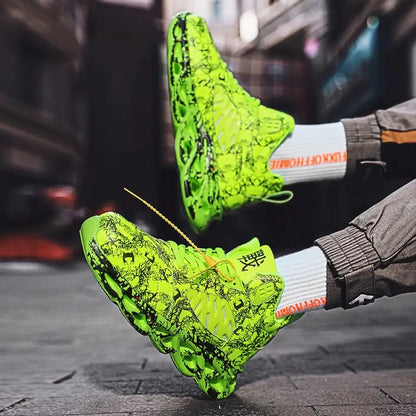 Large Size High Top PU Leather Sports Shoes