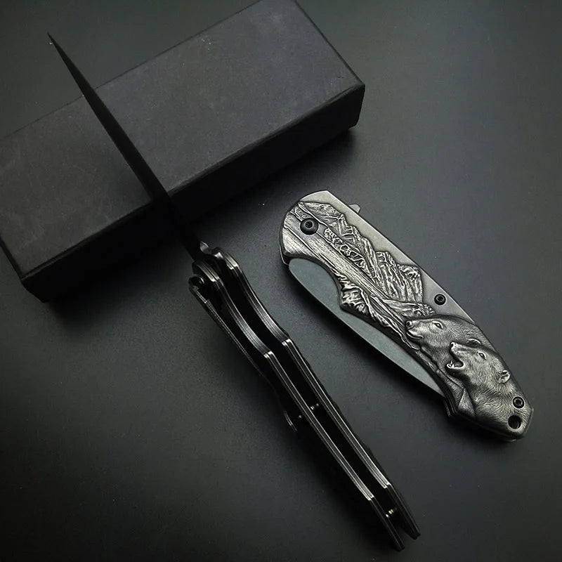 Polar Bear Stonewash Tactical Folding Knife