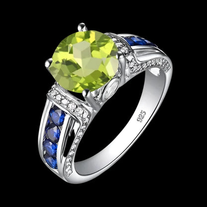 925 Sterling Silver Peridot Rings