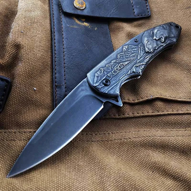Polar Bear Stonewash Tactical Folding Knife