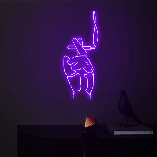 Smokin' Vibes Neon Sign - Pink LED Wall Art