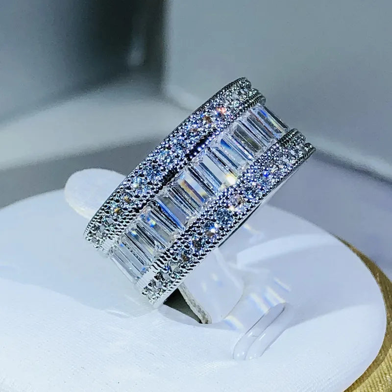 Crystal Ring Promise Wedding Engagement Rings
