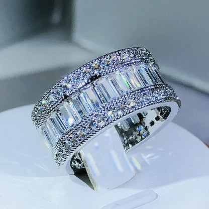 Crystal Ring Promise Wedding Engagement Rings