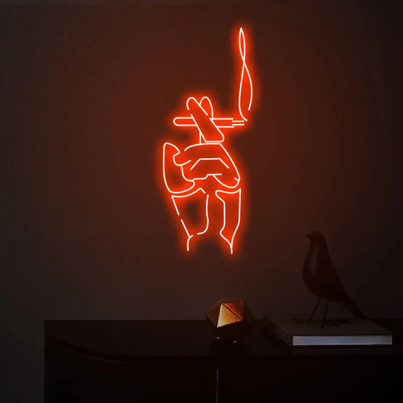 Smokin' Vibes Neon Sign - Pink LED Wall Art