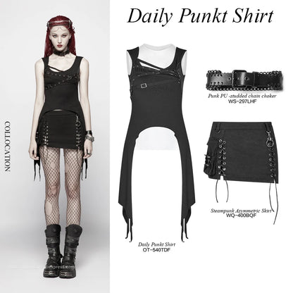 Slim Black Tank Top - Casual Street Style