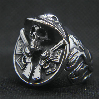 Punk Skull Pirate Ring - Stainless Steel Legend
