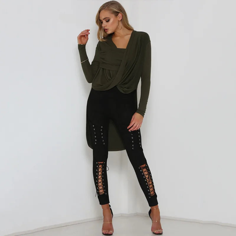 High-Waist Suede Leggings for Women - Autumn Chic