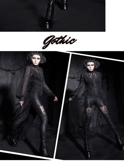 Name: Gothic Stretch Leggings - Punk Rave K144