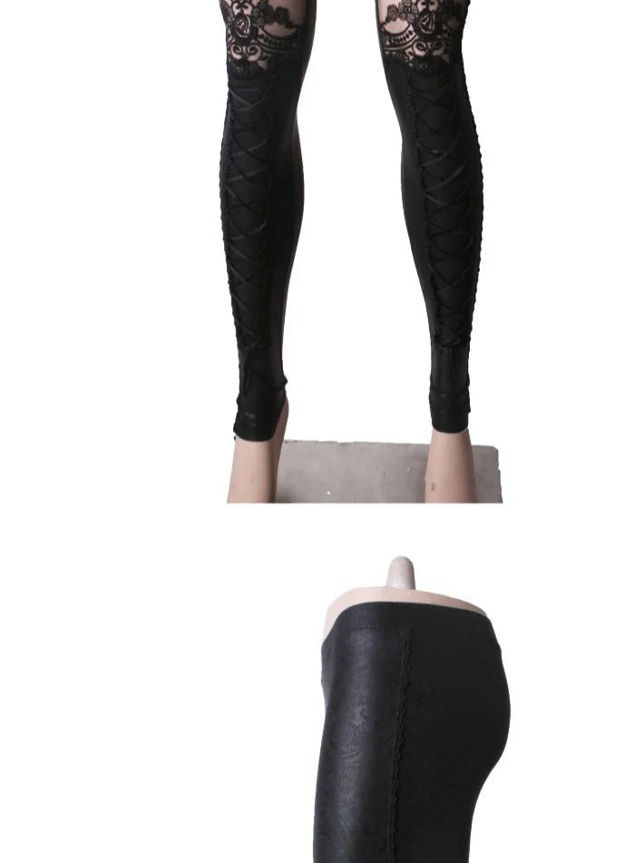Name: Gothic Stretch Leggings - Punk Rave K144