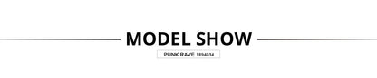 PUNK RAVE Rivet Half-Palm Leather Gloves for Women