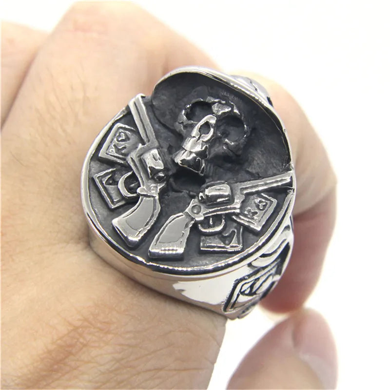 Punk Skull Pirate Ring - Stainless Steel Legend