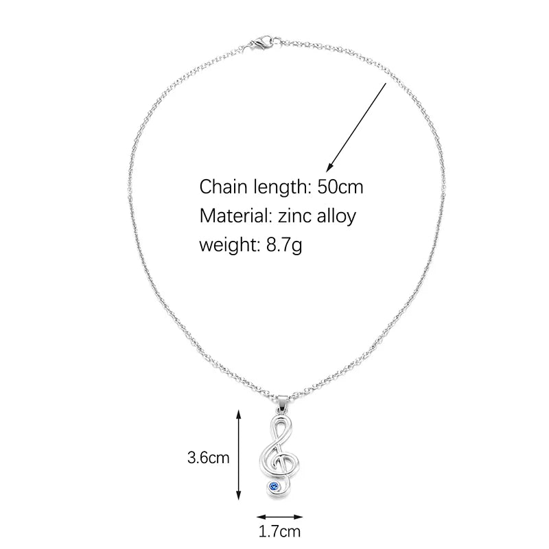 Melody Pendant: Elegant Note Necklace for Her