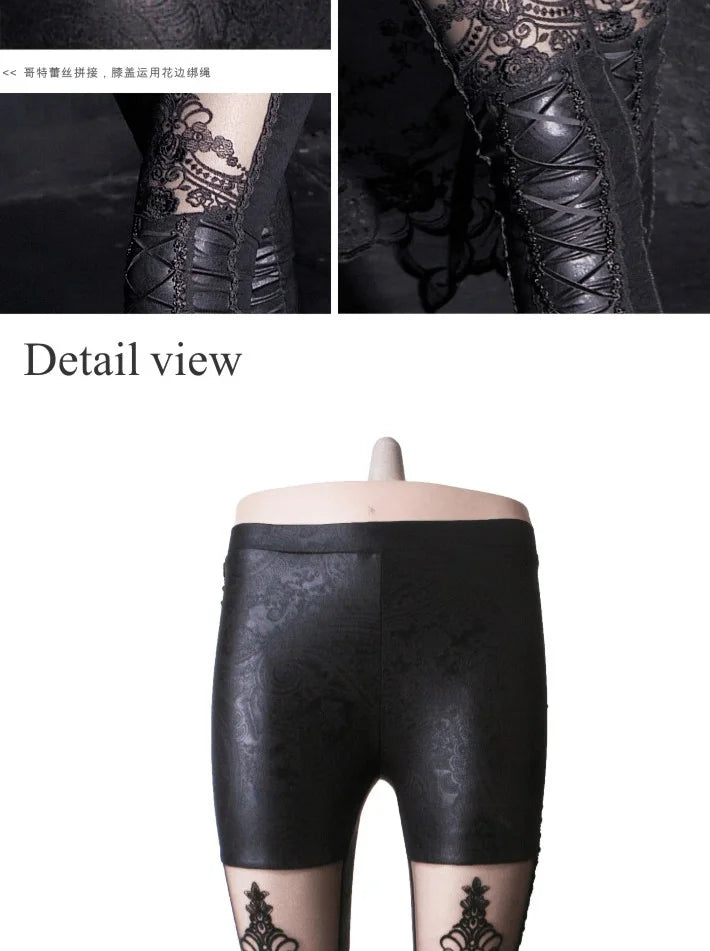 Name: Gothic Stretch Leggings - Punk Rave K144