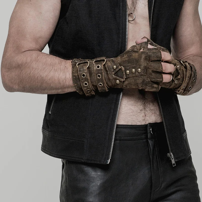Gladiator Steampunk Fingerless Gloves