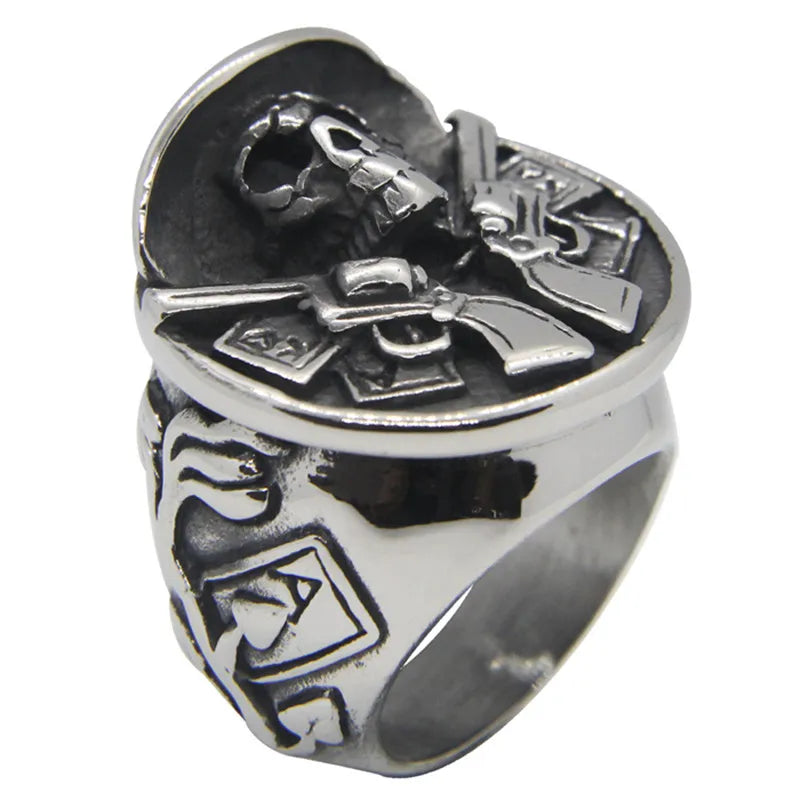 Punk Skull Pirate Ring - Stainless Steel Legend