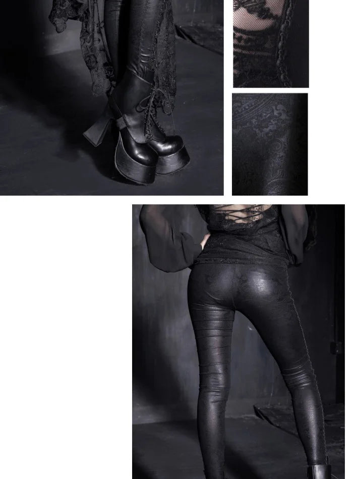 Name: Gothic Stretch Leggings - Punk Rave K144