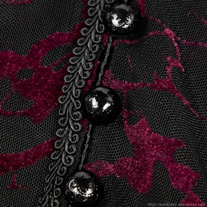 Product Name: Gothic Flame Hooded Lace Dress