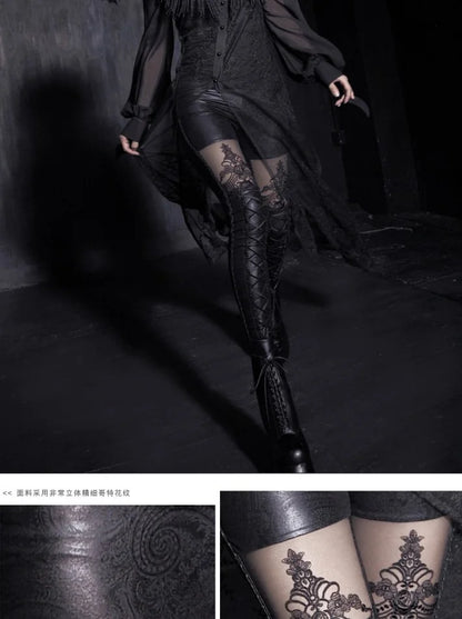 Name: Gothic Stretch Leggings - Punk Rave K144