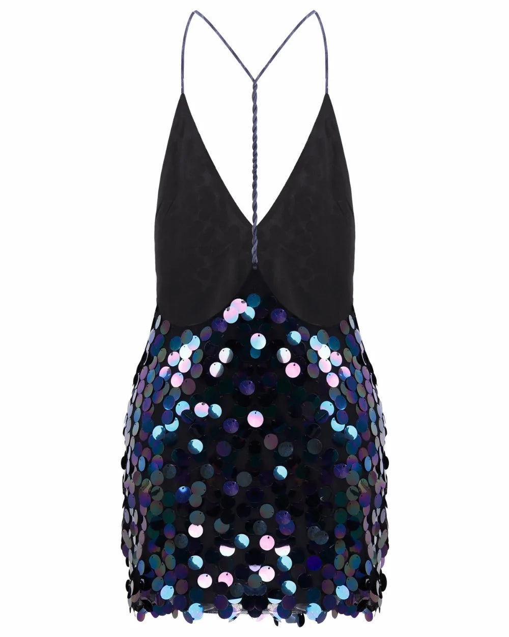 Sparkle Shinny Halter Women Disc Sequin