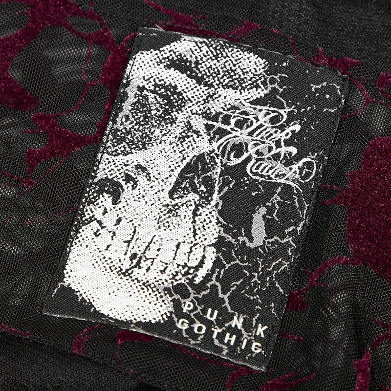 Product Name: Gothic Flame Hooded Lace Dress