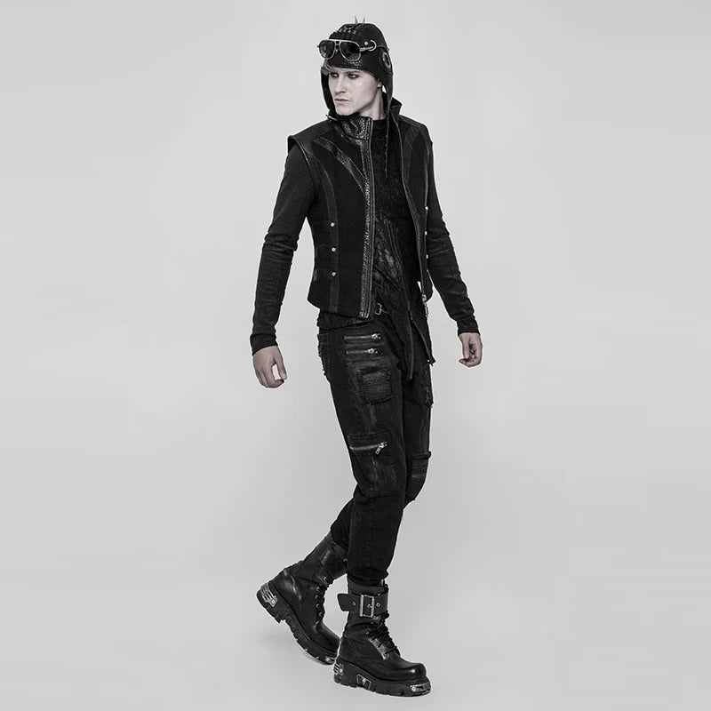 Punk Rave Men's Gothic Patchwork Trousers