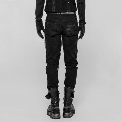 Punk Rave Men's Gothic Patchwork Trousers