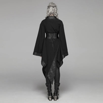 Dark Asymmetrical Punk Kimono Dress