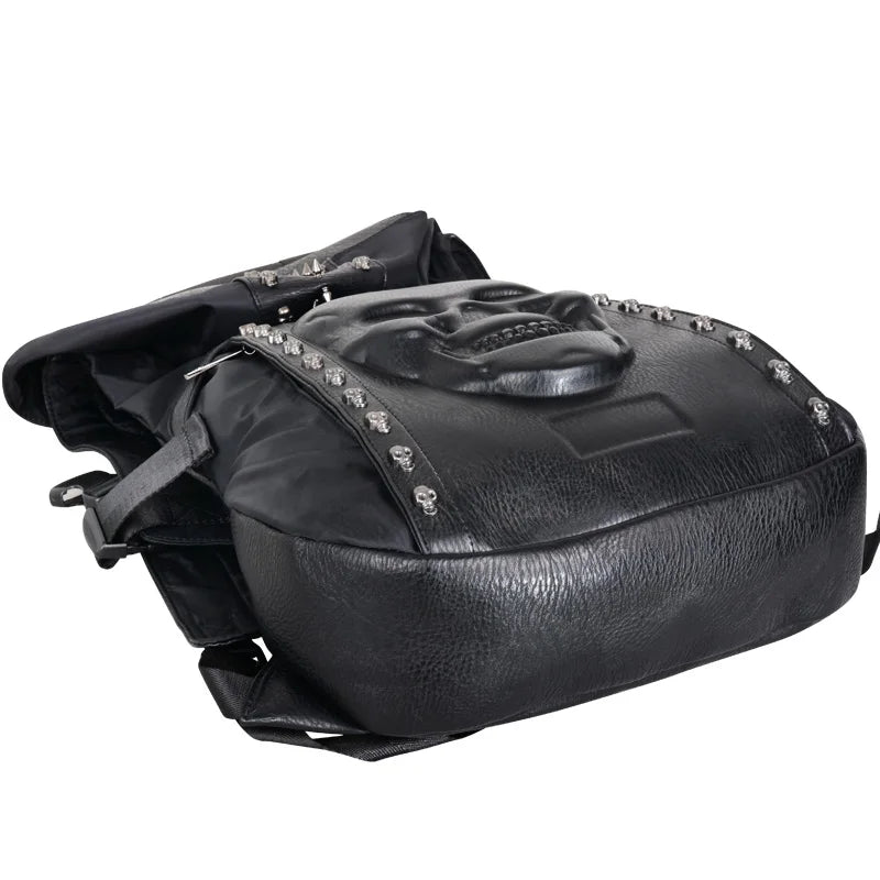 skull backpack with Hood cap apparel bag