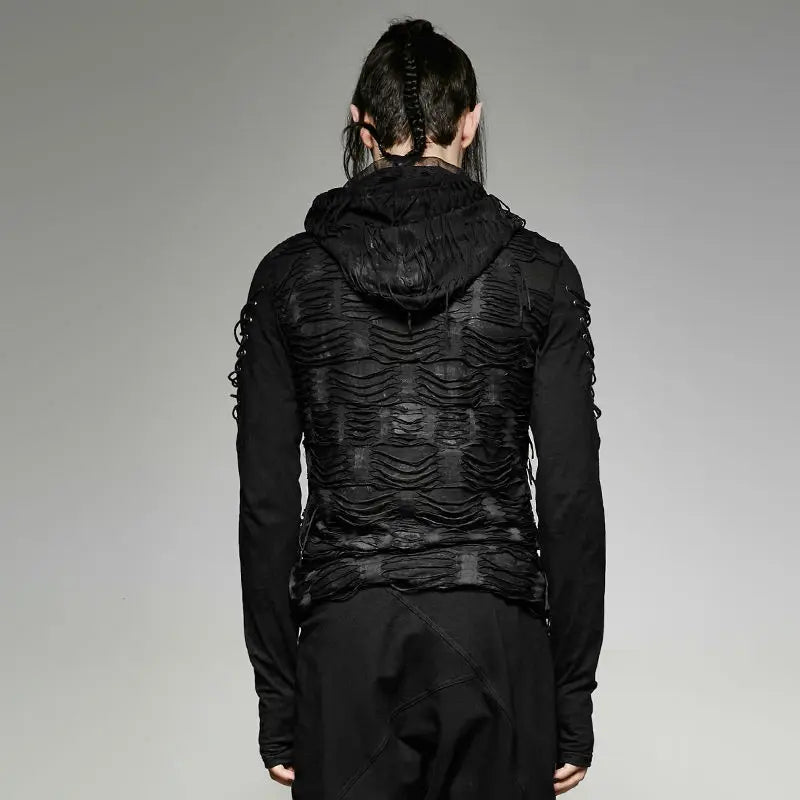 Punk Rave Gothic Men's Long Sleeve Tee - Black
