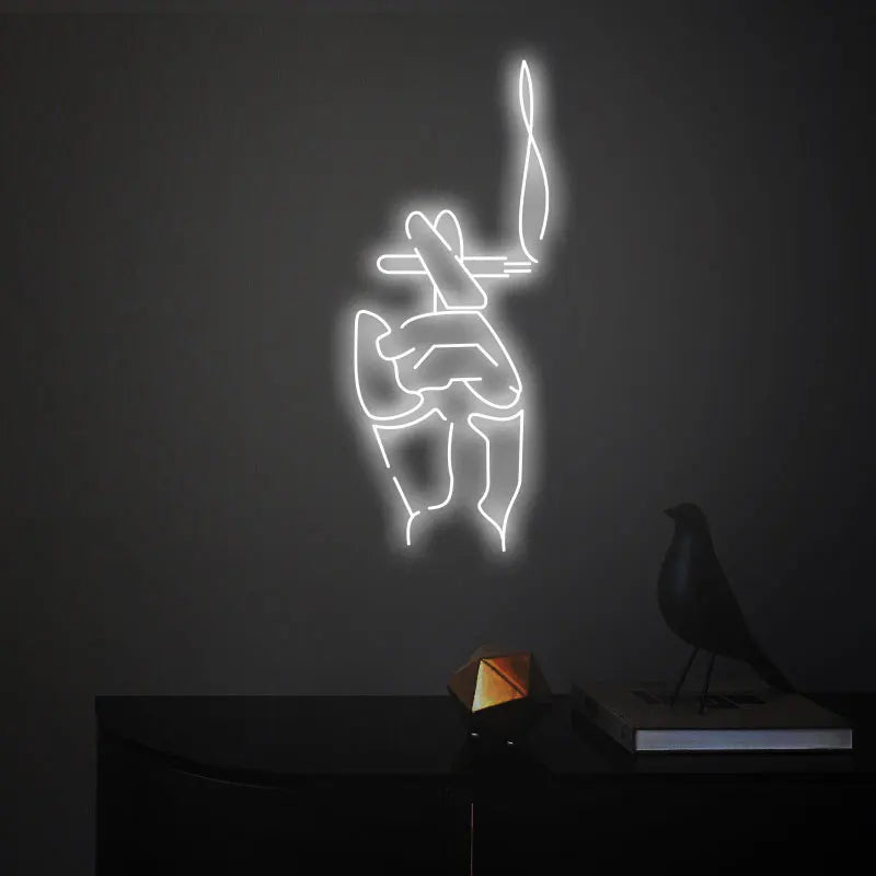 Smokin' Vibes Neon Sign - Pink LED Wall Art