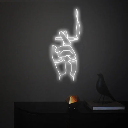 Smokin' Vibes Neon Sign - Pink LED Wall Art
