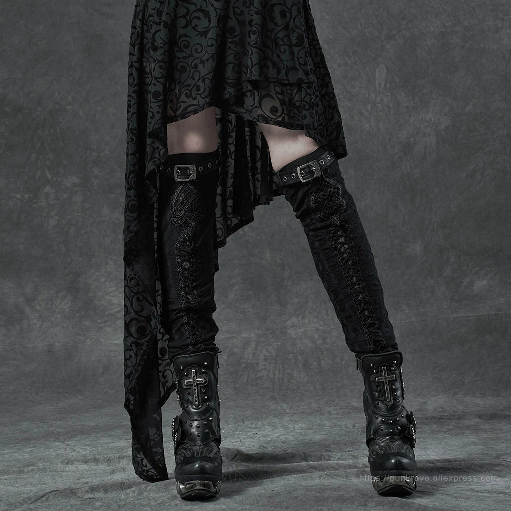PUNK RAVE Embroidered Leg Warmers