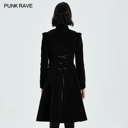Gothic Mid Length Coat Gorgeous Retro