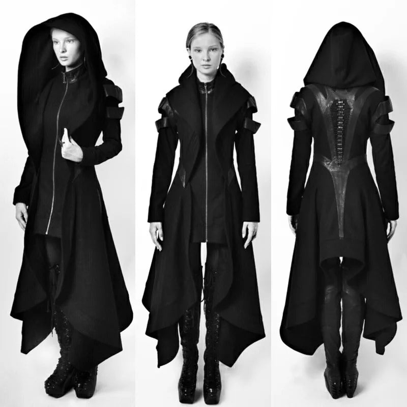 Victorian Lace Trim Steampunk Coat for Women