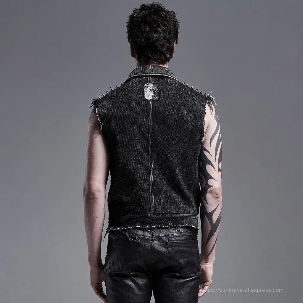 Decayed Streetwear Denim Vest for Aficionados