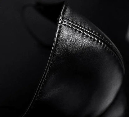 Men Women's natural sheepskin leather mask