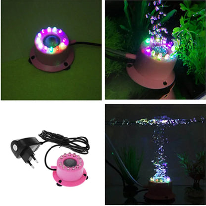 Volcano Decoration Underwater LED Light Fish Tank Oxygen